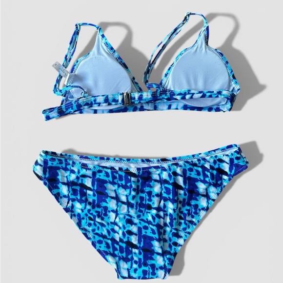 Blue Patterned Bikini Set - Picture 2 of 3